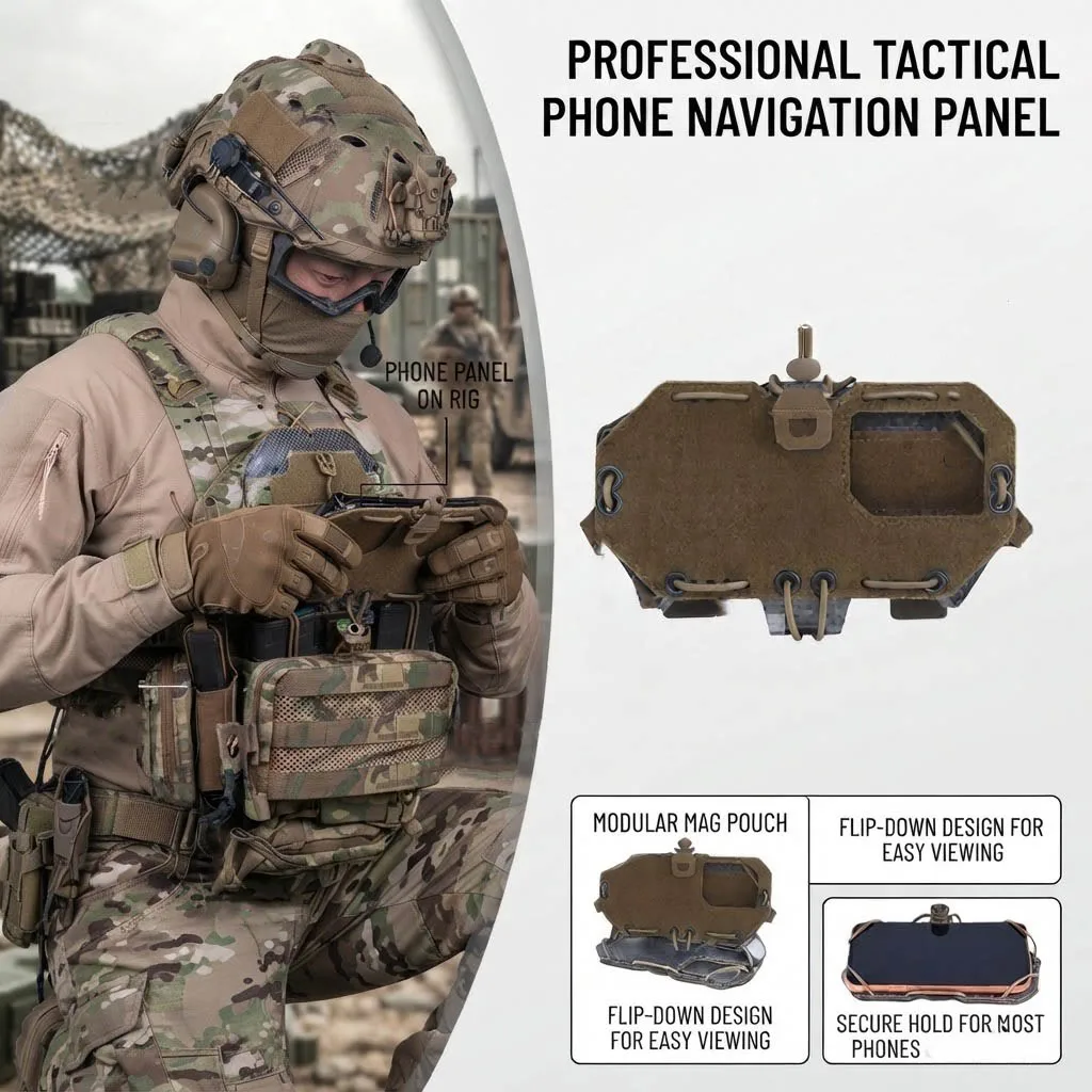 tactical-molle-phone-navigation-panel-universal-vest-mount-holder-outdoor-airsoft-plate-carrier-navigation-board-gear