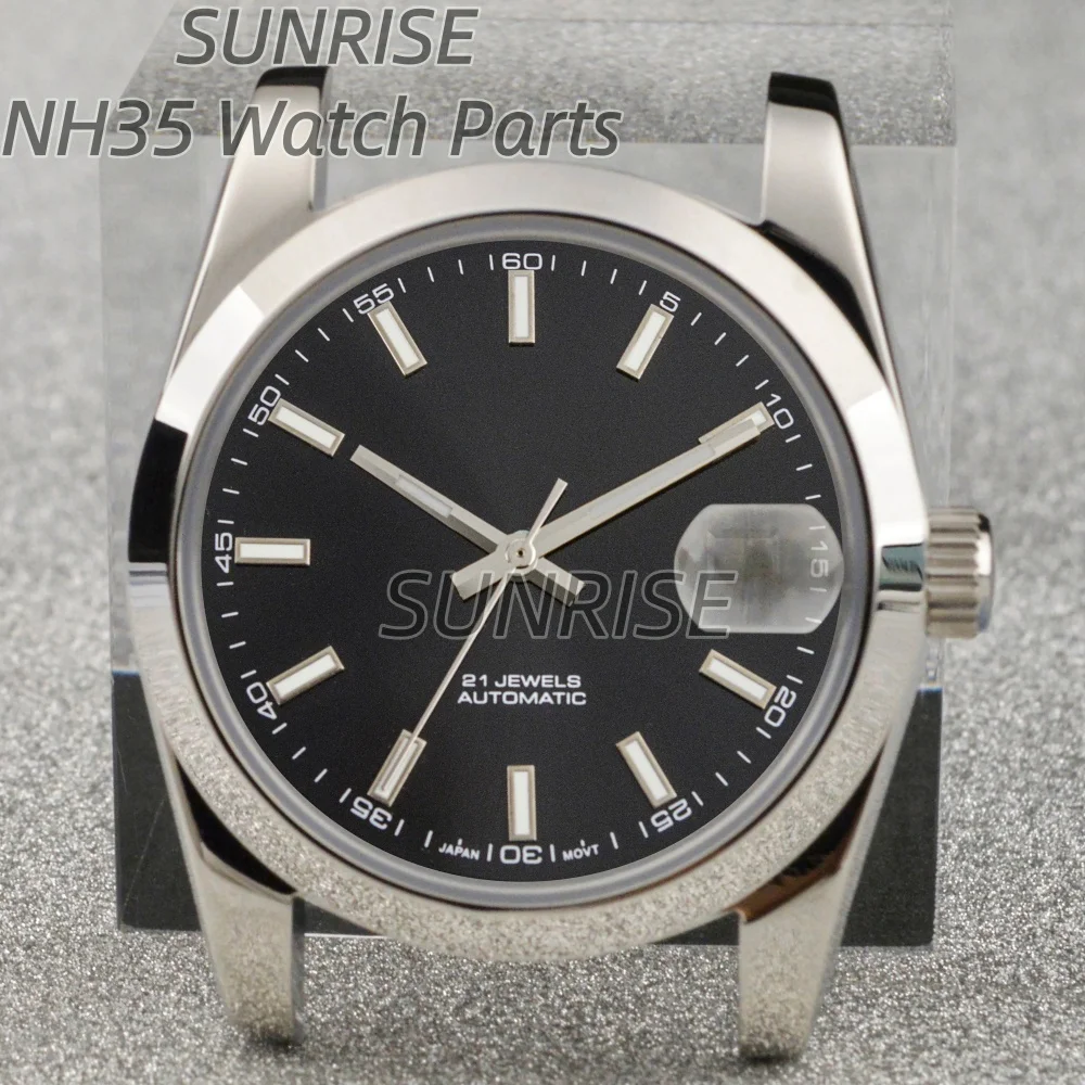 

41mm NH35 Case 31mm Dial Hands Stainless steel Sapphire Glass 100m Waterproof for NH35 NH36 movement Datejust Men Watch Cases