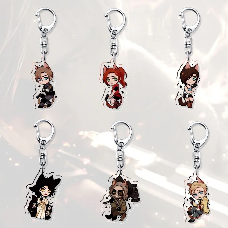 RE4 Resident Evil 4 Leon Acrylic Keychain Jewelry Key Chain Related Products Cultural Creativity Friends Gift Bag Charm Souvenir
