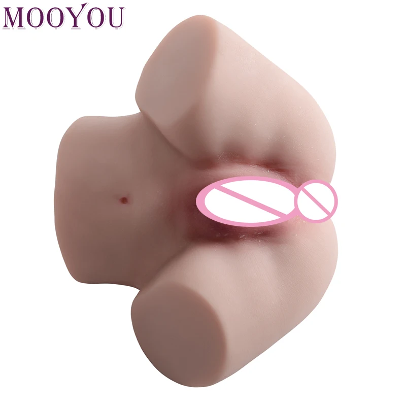 3D Realistic Artificial Buttocks Sex Toy para Homem, Dual Channel, Artificial Pussy, Ânus, Sexo vaginal, Masturbação, 18 Plus, 3050g