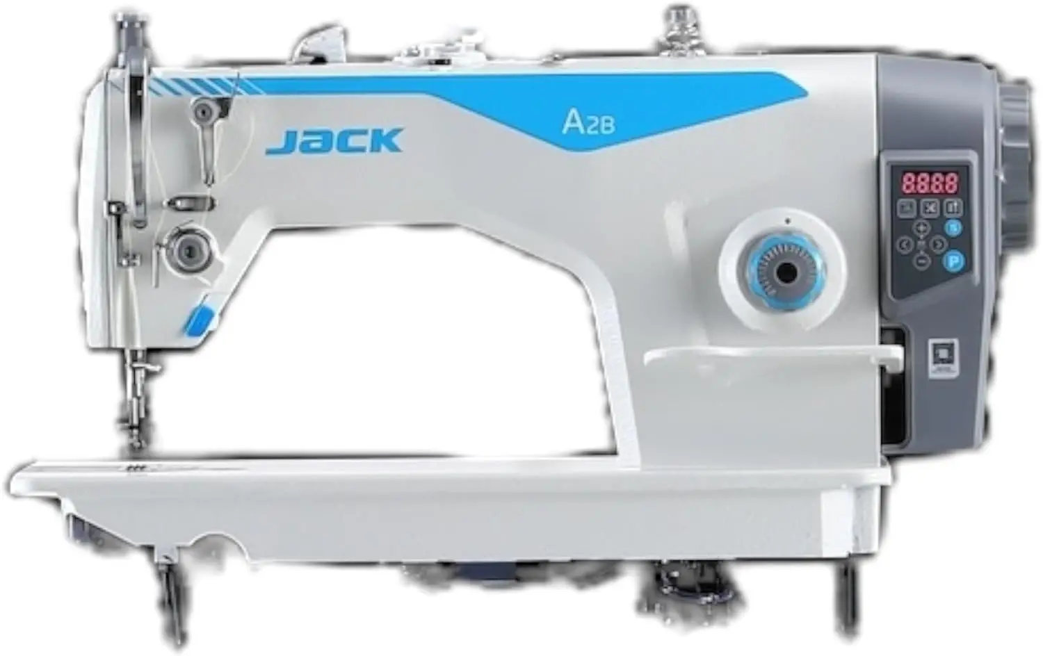 Jack A2Bc High-Speed Single Needle Lockstitch Machine With Automatic Thread Trimmer, 24X48X42, White