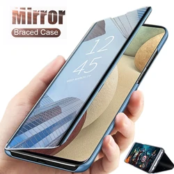 Smart Mirror Leather Flip Cover For Samsung Galaxy A56 A26 A16 A06 A36 A14 A15 A34 A35 A54 A55 5G Magnetic Book Stand Funda Case