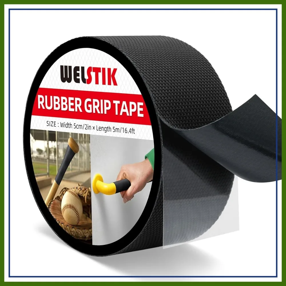 

Ultra Strong Waterproof Anti Slip Rubber Grip Tape, 2In x 16.4Ft, Textured Adhesive for Tools & Gadgets
