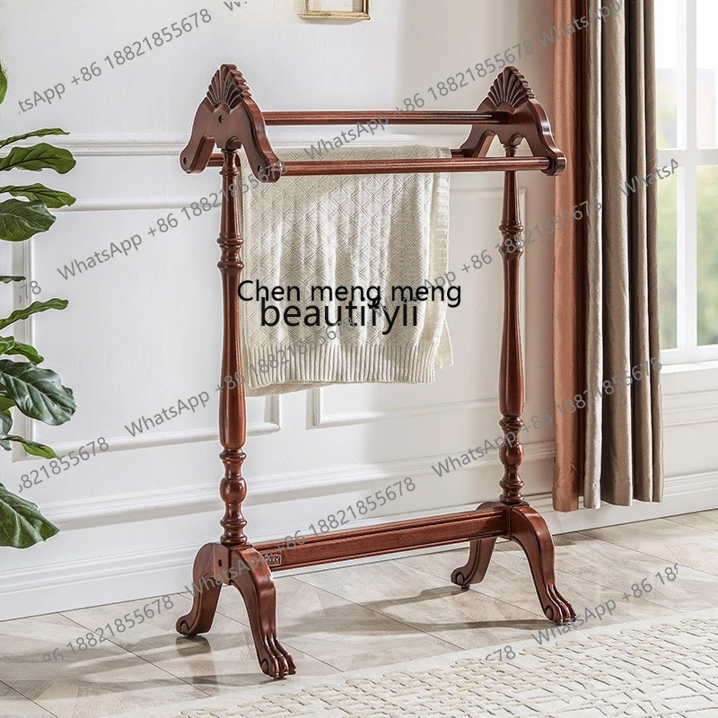 X Solid wood coat rack floor-to-ceiling bedroom hanger, household rack, towel rack
