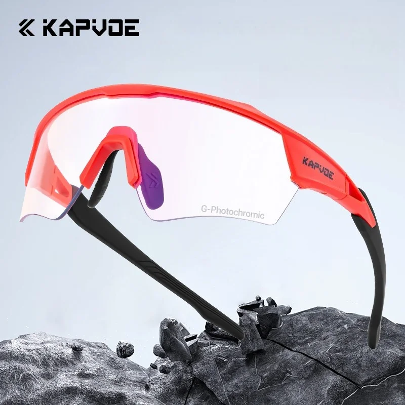 

Kapvoe Photochromic Cycling Sunglasses Men Women MTB Glasses UV400 Bicycle Eyewear Outdoor Sports Running Road Bike Goggles