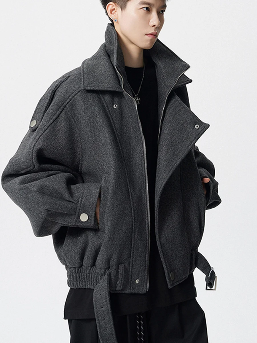 

Американская мужская шерстяная куртка American Sle Heavyweight Double Layered, весенняя модная модель с деконструированным воротником, для пар, в стиле рабочей одежды