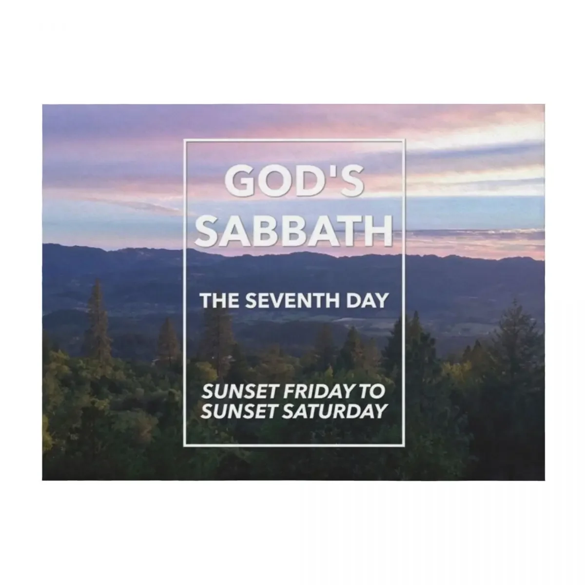 

God’s Sabbath The Seventh Day - Sabbath Day Throw Blanket bed plaid Warm for sofa Kid'S Blankets