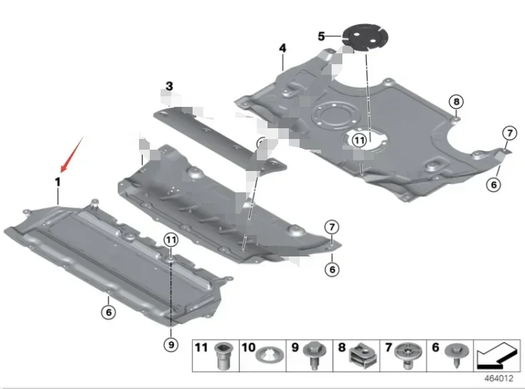 51757340168 Engine Under Cover for BMW 5 6 7 Series G11 G12 G30 G31 840i 2014-2019 M850i X Drive Radiator Support Splash Shield