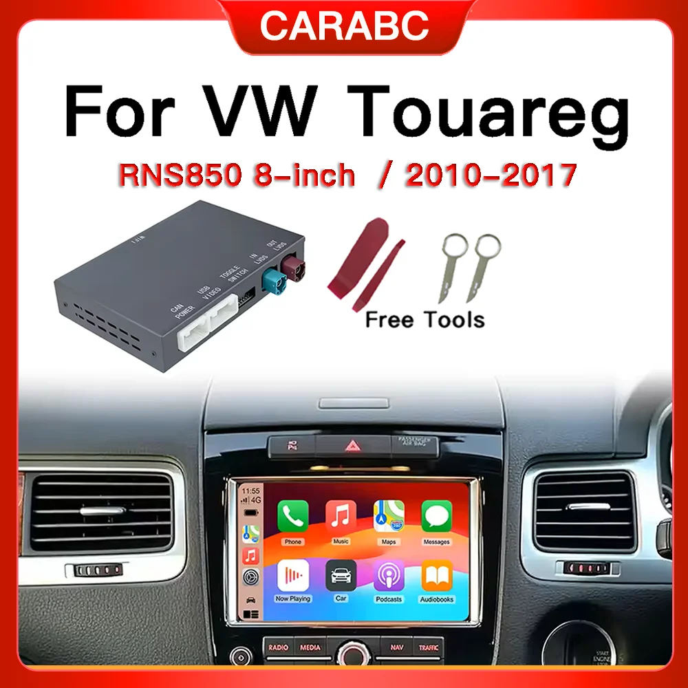 Geeignet für Volkswagen Touareg RNS850 Wireless Carplay Android Auto Modul VW Navigation Upgrade Box