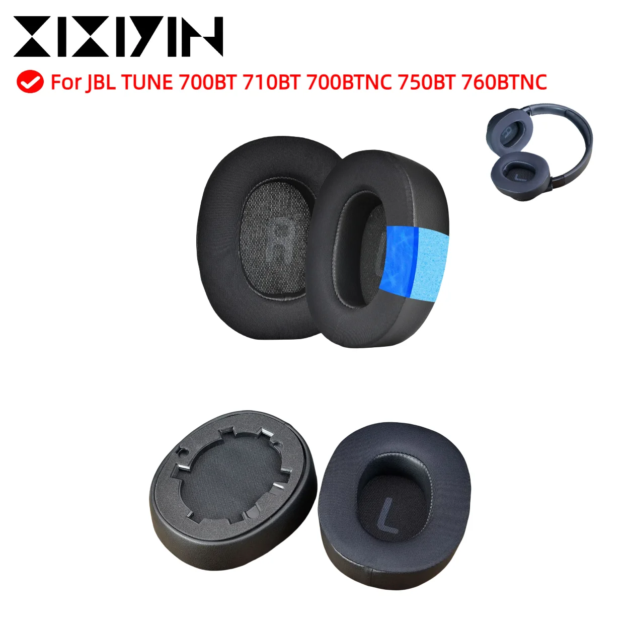 

Sport Cooling-Gel Replacement Ear Pads for JBL Tune 700BT 710BT 700BTNC 750BT 760BTNC Headphones Headset Ear Cover Earpads