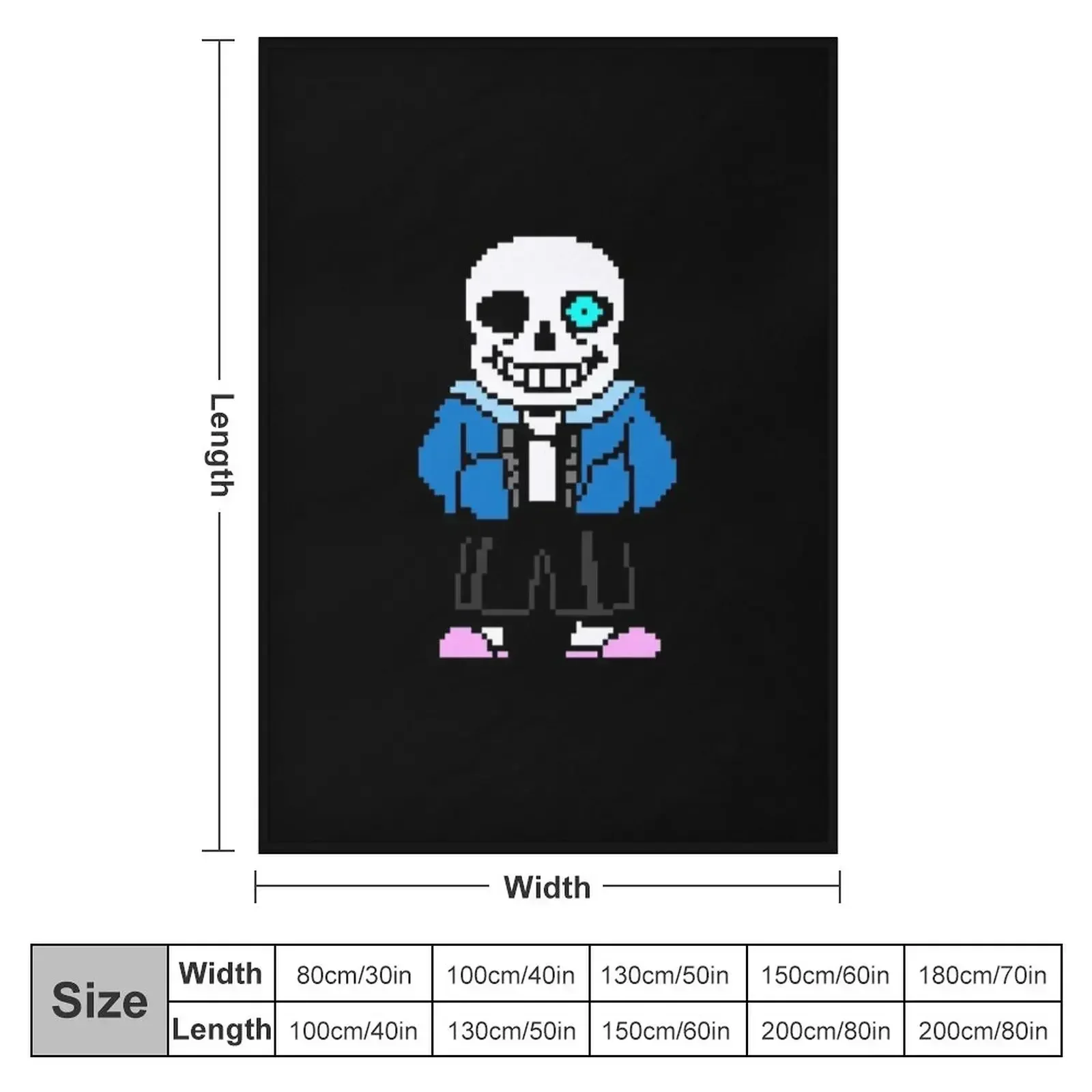 Sans from Undertale Throw Blanket Comforter Hair Decorative Beds Flannels Blankets