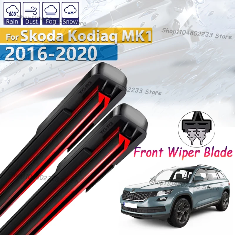 

2 шт., набор передних щеток стеклоочистителя с левым рулем для Skoda Kodiaq 2016-2020, щетки для лобового стекла, ветрового стекла, дождя, 24 "21"