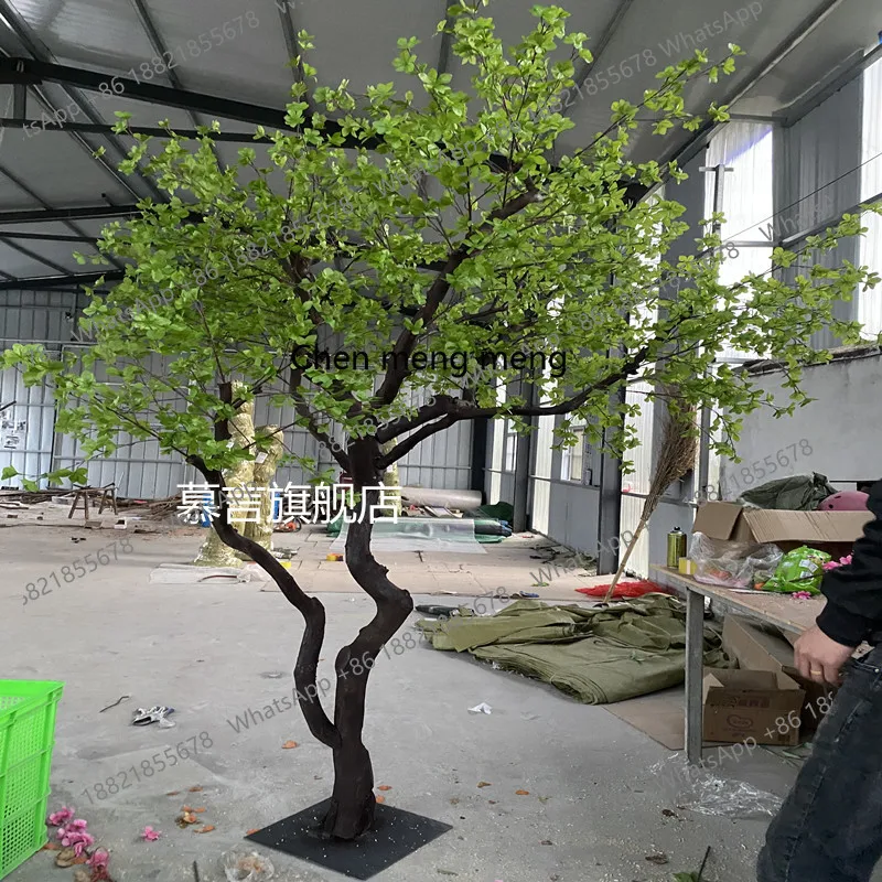 

Simulated hanging bell tree large green plant indoor window horse drunk wood Nordic decorative fake tree