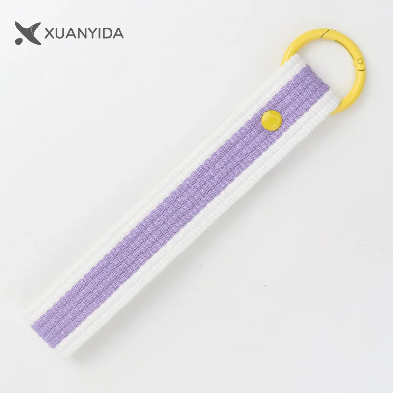 3.2cm Three Colors Cotton Keychain Lanyard Wrist Strap Keyring For Car Motorcycle Door Keys Holder Hook Bag Pendant Keychains