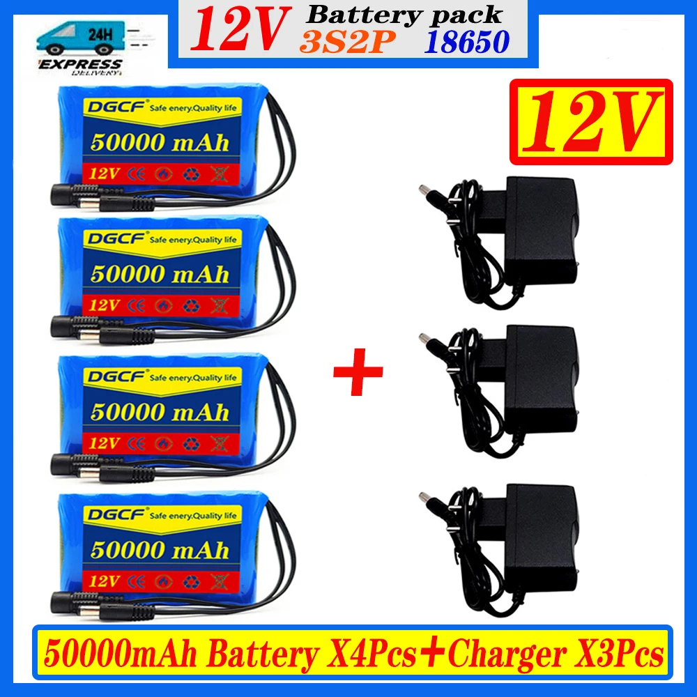 

Original NEW Portable Super 12V 30000mah Battery Rechargeable Lithium Ion Battery Pack Capacity DC 12.6v 30Ah CCTV Cam Monitor +