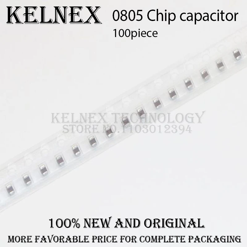 100pcs 0805 SMD Chip Multilayer Ceramic Capacitor 0.5pF - 47uF 10pF 22pF 100pF 1nF 10nF 100nF 0.1uF 1uF 2.2uF 4.7uF 10uF 22uF