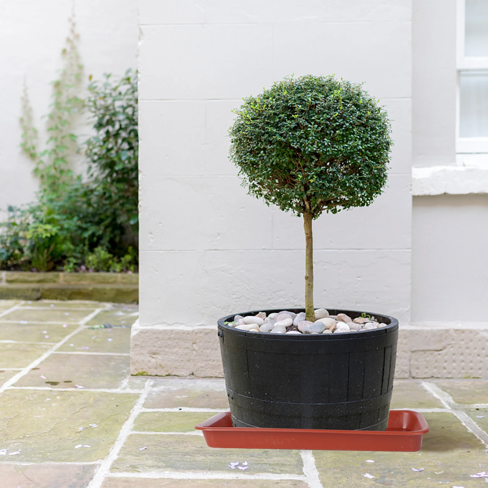 

10Pcs Rectangular Flowerpot Tray High Quality Plastic Plant Pot Base Plate Garden Water Drain Saucer Flower Pot Accessory