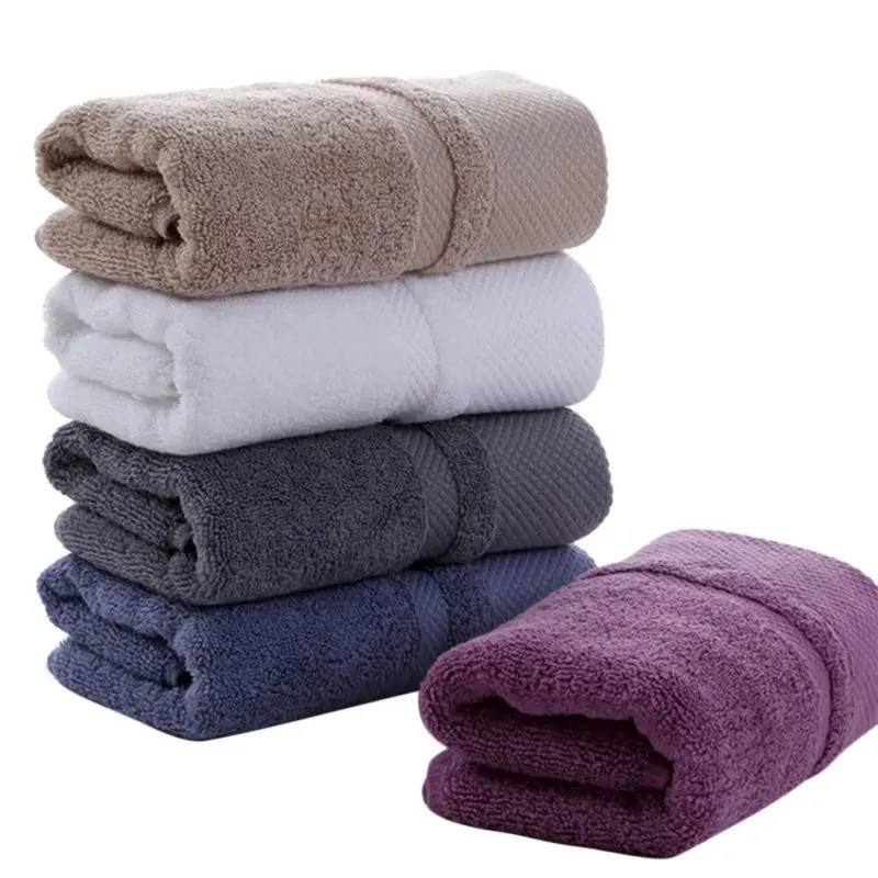 Thickened 100% Cotton Bath Towel Increases Water Absorption Adult Bath Towel Solid Color Soft Affinity Cotton Face Towel