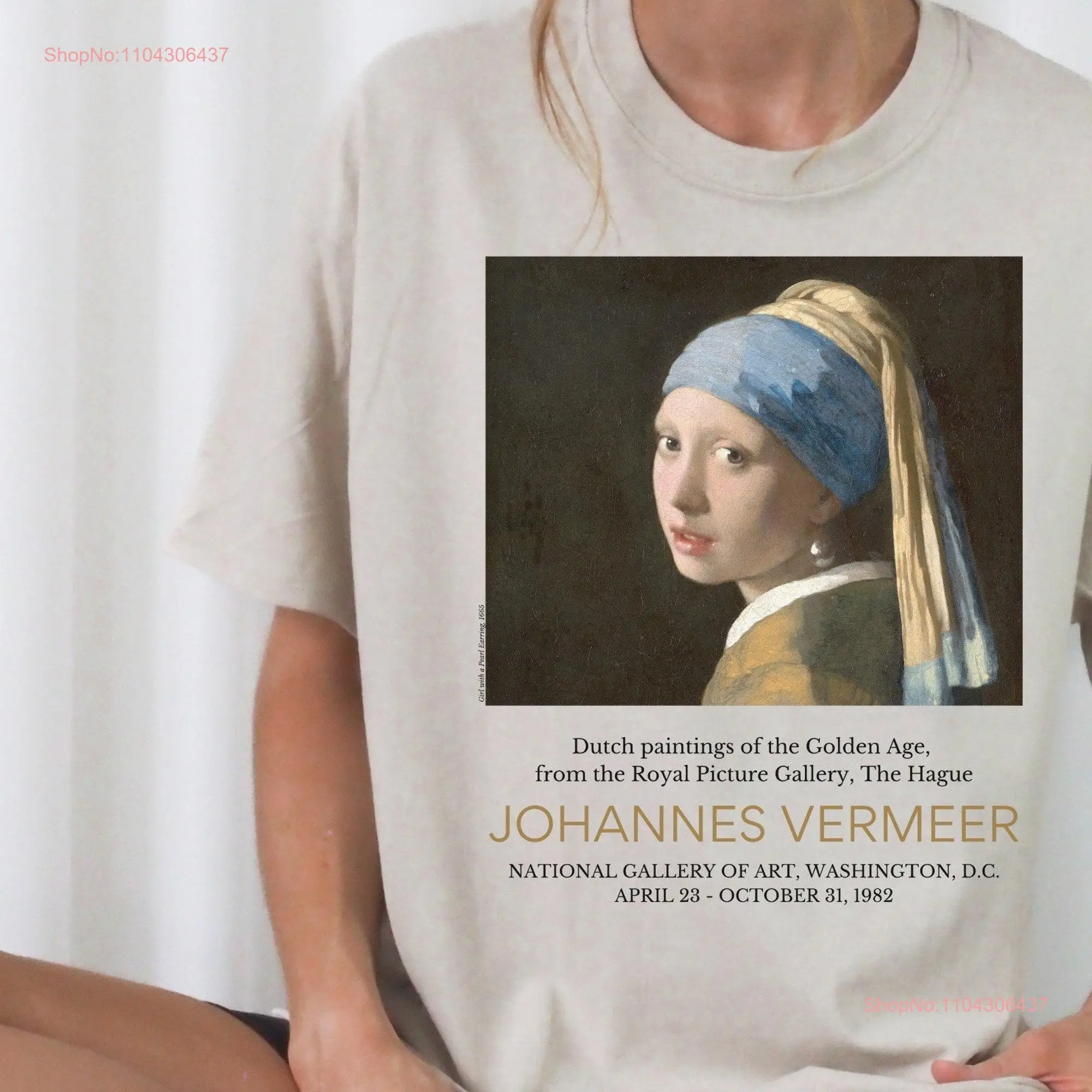 Johannes Vermeer Girl with a Pearl Earring Art History Dark Academia Aesthetic T Shirt Museum Exhibit Lover