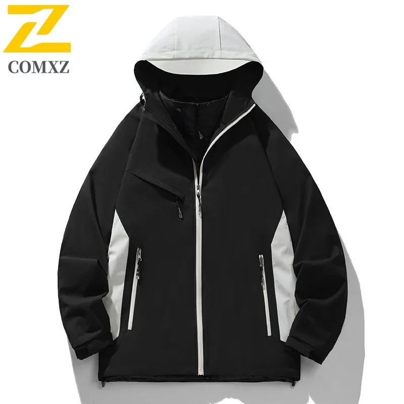 COMXZ سترة منتفخة مقاومة للبرودة سميكة دافئة وسيم التخييم مبطن سترة العمل عالية الجودة الشتاء الحشو ملابس للرجال