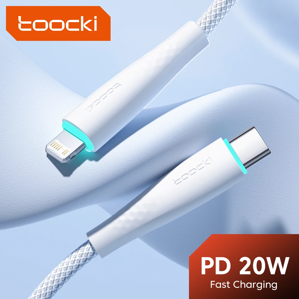 Toocki 20W USB C-Kabel für iPhone 15 14 13 12 11 Pro Max 8 7 Plus PD Schnellladegerät Telefon-Ladedatenkabel für iPad iPhone 1m