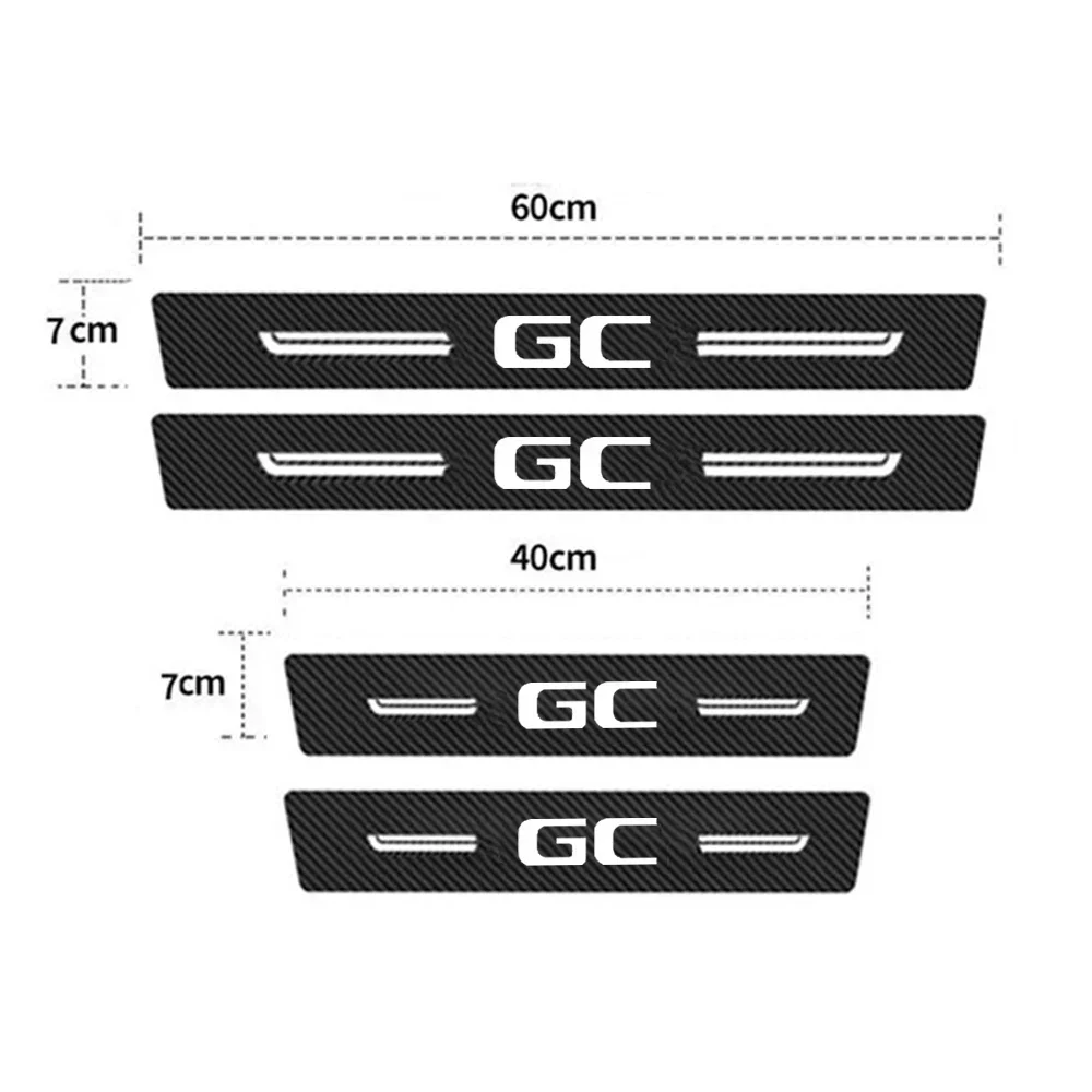 Carbon Fiber Car Door Sill Scuff Plate for Lexus GC Logo Auto Trunk Guards Protective Trim Anti-scratch Door Panel Accessories