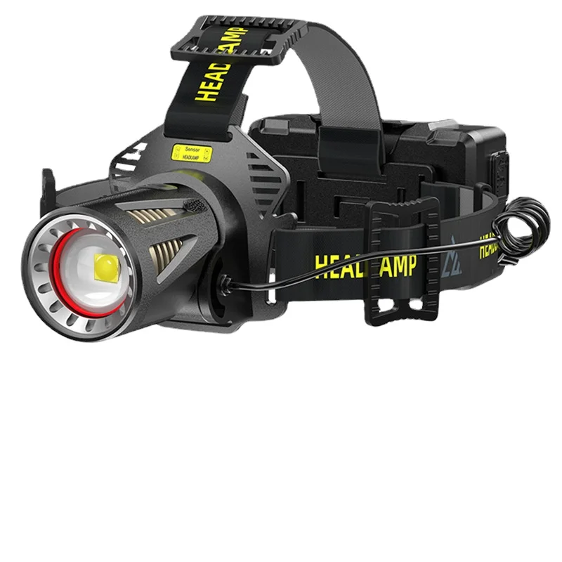 New Cross-border Amazon Induction Headlight White Laser Type-C High-end Outdoor Multifunctional Fishing Headlight