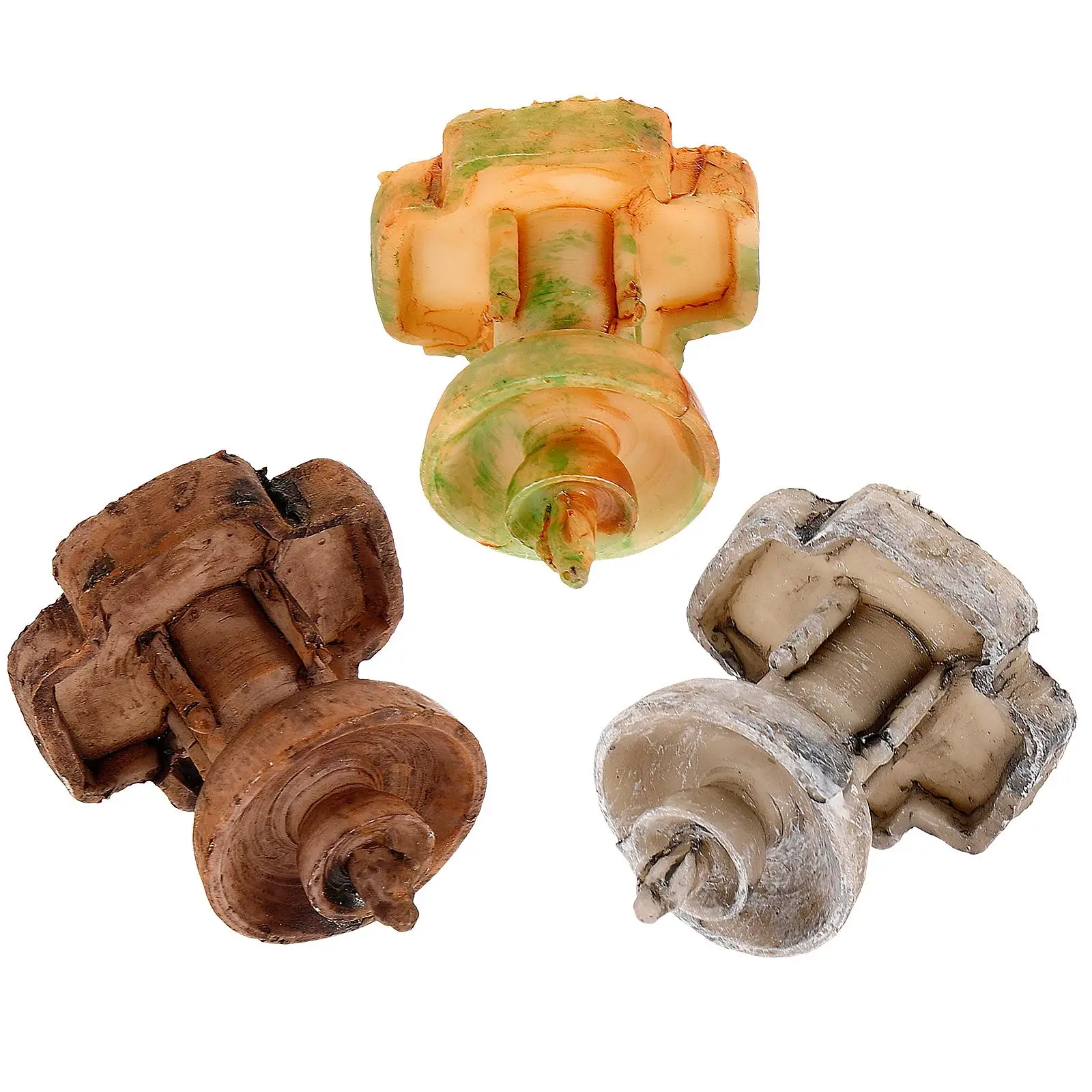 

3 Pcs Decoration Micro Landscape Fountain Decorative Prop Props Resin Scenery Simulation Miniature Ornament Bonsai Landscaping