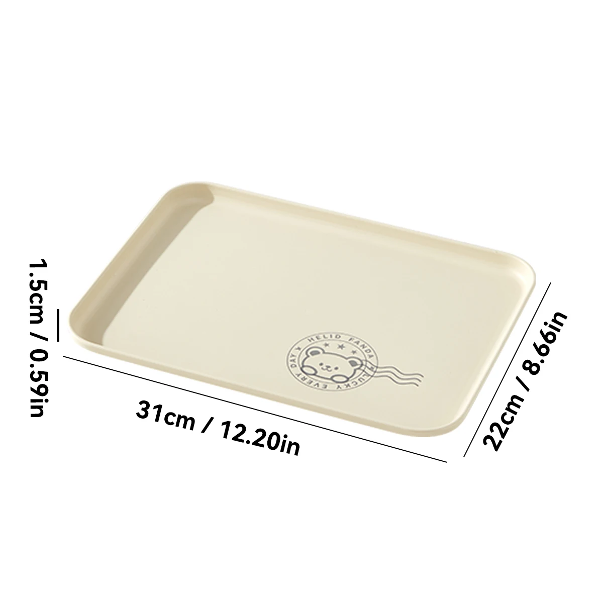 WORTHBUY Stapelbaar Plastic Opbergvak Rechthoekig Fruit Dessert Dienblad Grote Capaciteit Voedsel Dienblad Keuken Organizer