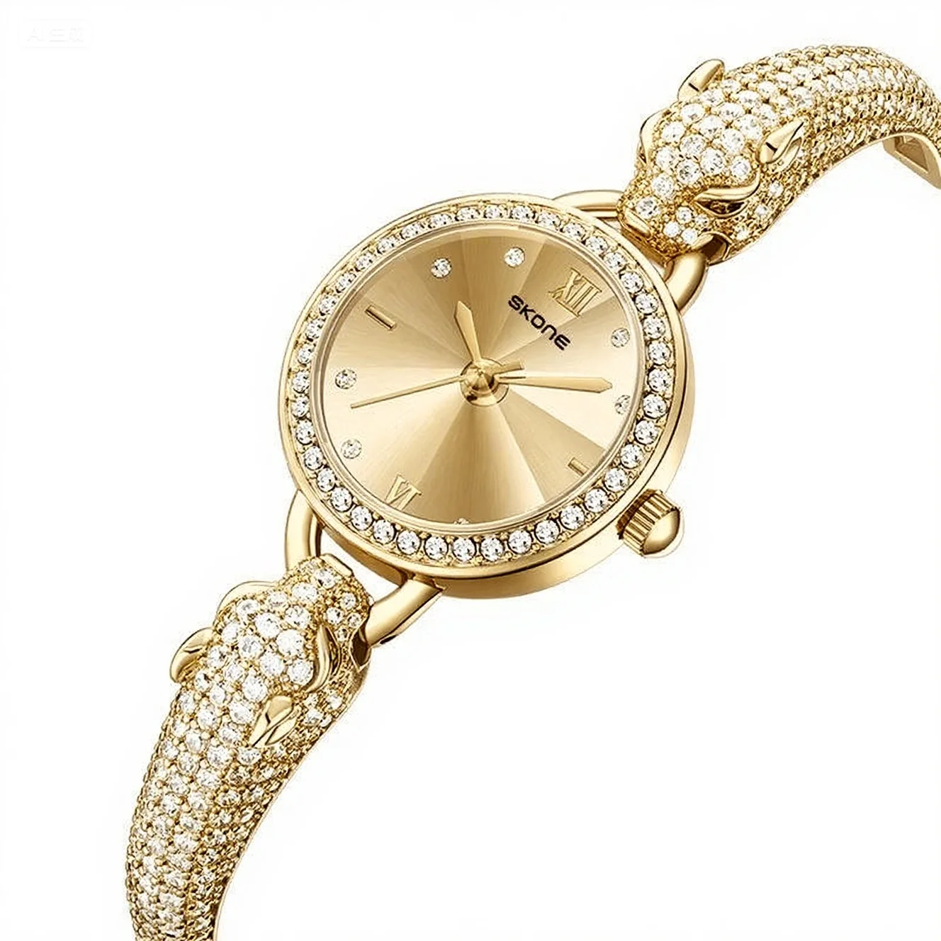 Gold Women Watches Top Brand Luxury For Ladies Wrist Watches Unique Design High Quality Elegant Women Bracelet Quartz Watches