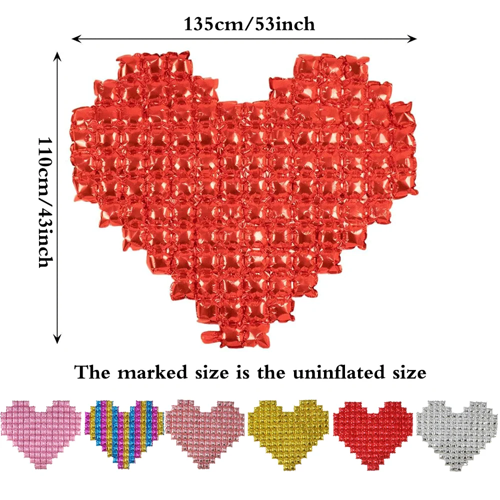 Valentines Day Balloons Ornaments Heart Shaped Background Wall Foil Balloon Large Lipstick High Heels Girls Women Party Supplies