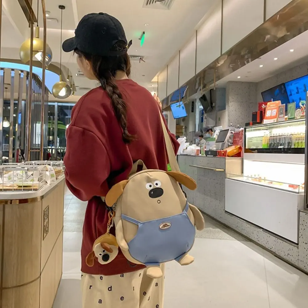 

Durable Cartoon Cute Puppy Backpack Versatile Portable Shoulder Bag Stereoscopic Large Capacity Crossbody Bag Kindergarten