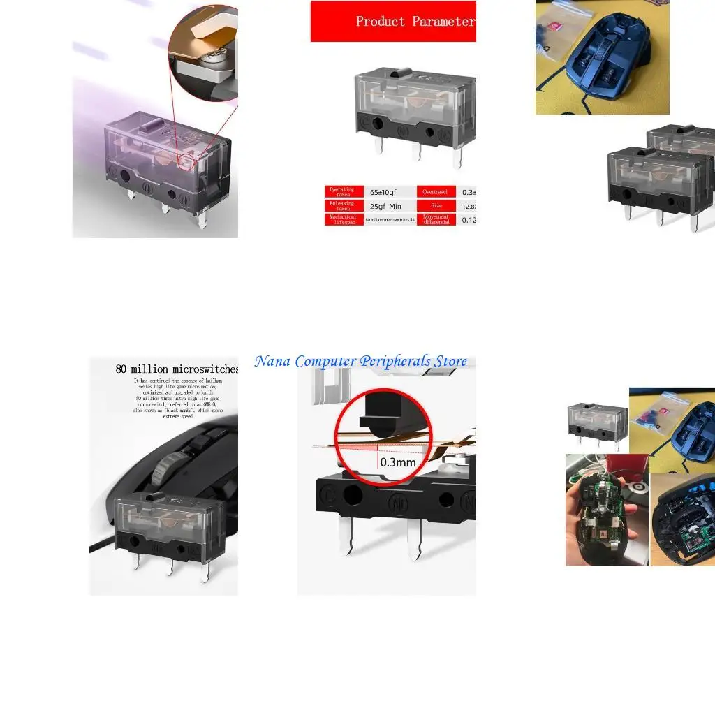 F68C Pack of / for GM 8.0 Microswitch Subminiature Compatible Mouse Switch