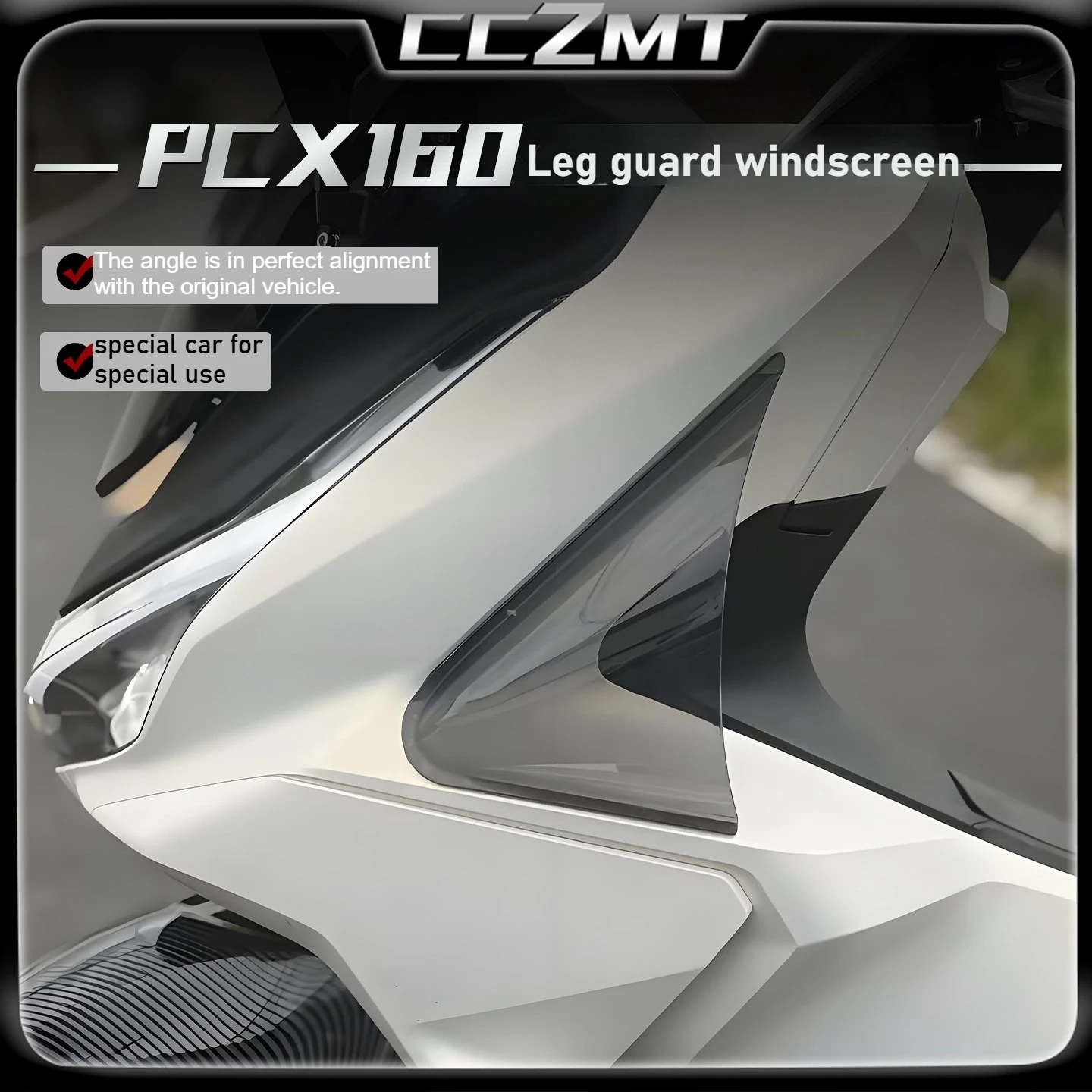 

For 25 models of Honda PCX160 guard for the windshield leg protection for the side of PCX125. No damage to the windshield
