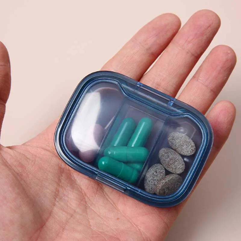 

1/2PCS Mini Medicine Pill Box Drug Storage Box Pills Dispenser Pill Organizer Vitamin Tablet Pillbox Case Container Portable Box