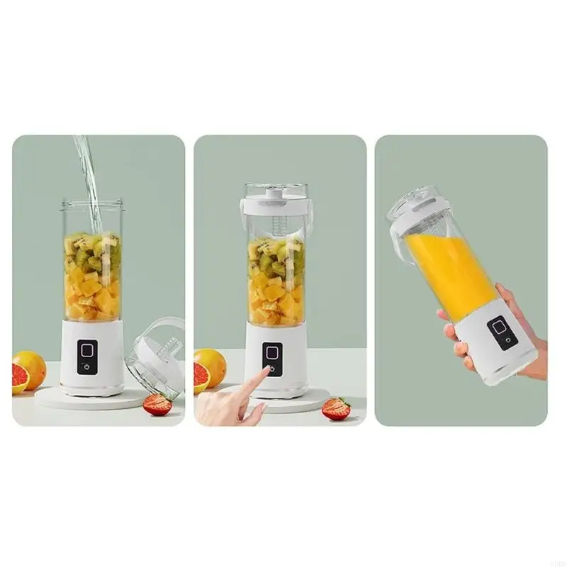 50W 휴대용 블렌더 충전식 휴대용 블렌더 컵 과즙기 과일 믹서 600ml