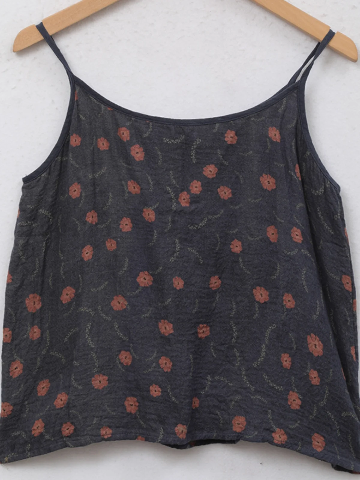 

Прохладный хлопковый жилет с этническим принтом, легкая винтажная женская майка прямого кроя с цветочным принтом для бизнеса, повседневная летняя одежда