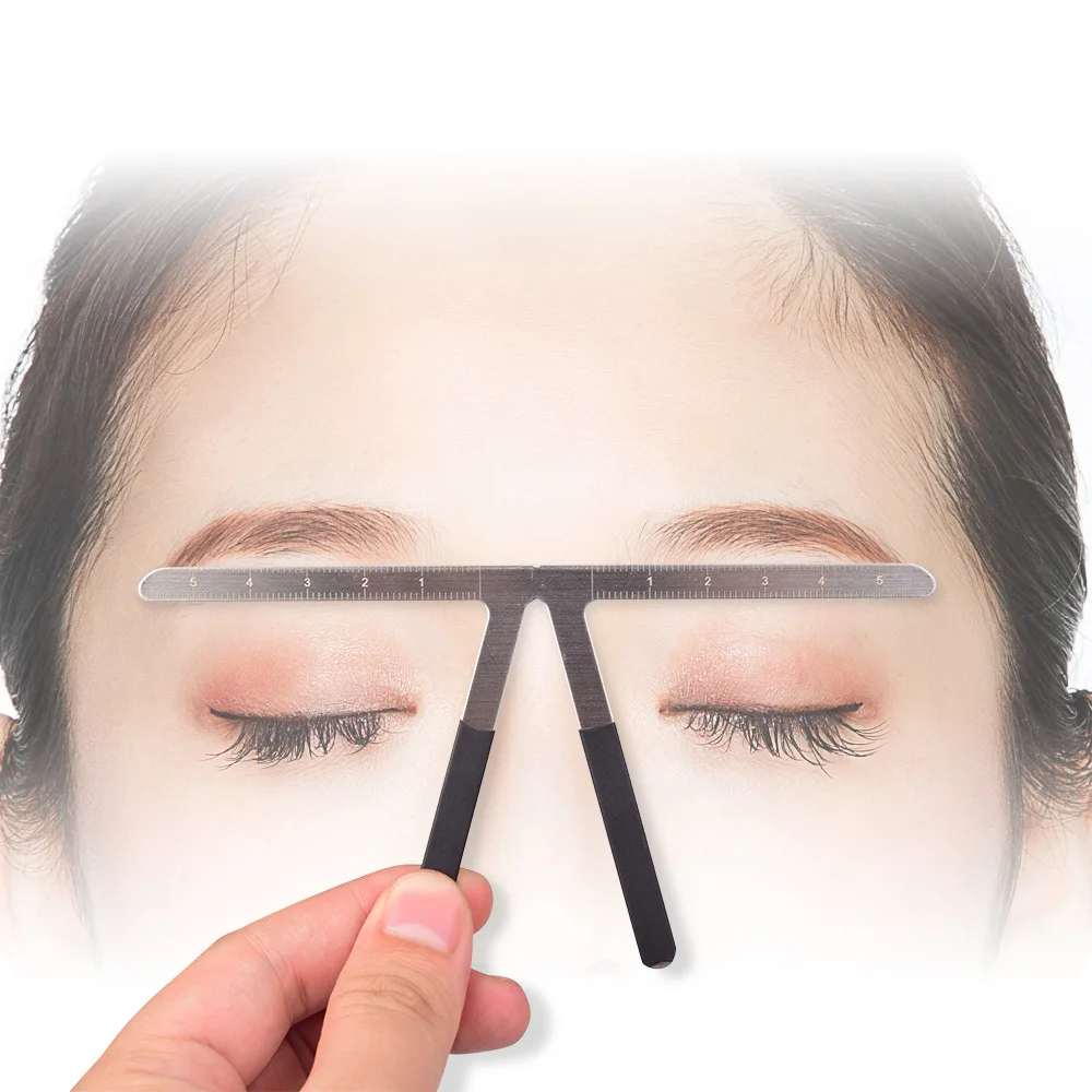 Three‑Point Golden Ratio Eyebrow Positioning Measuring Ruler, Brow Shaping Makeup Measurement Tool