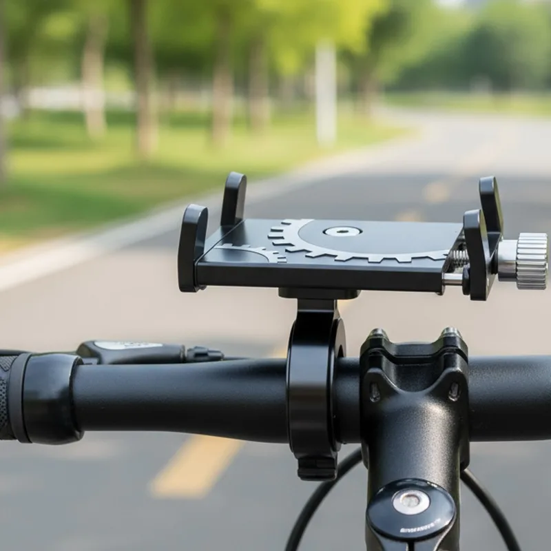 العالمي للدراجات النارية دراجة حامل هاتف جبل خلية المحمول سبائك الألومنيوم ركوب دعامة حامل الدراجة المقود المضادة للانزلاق كليب