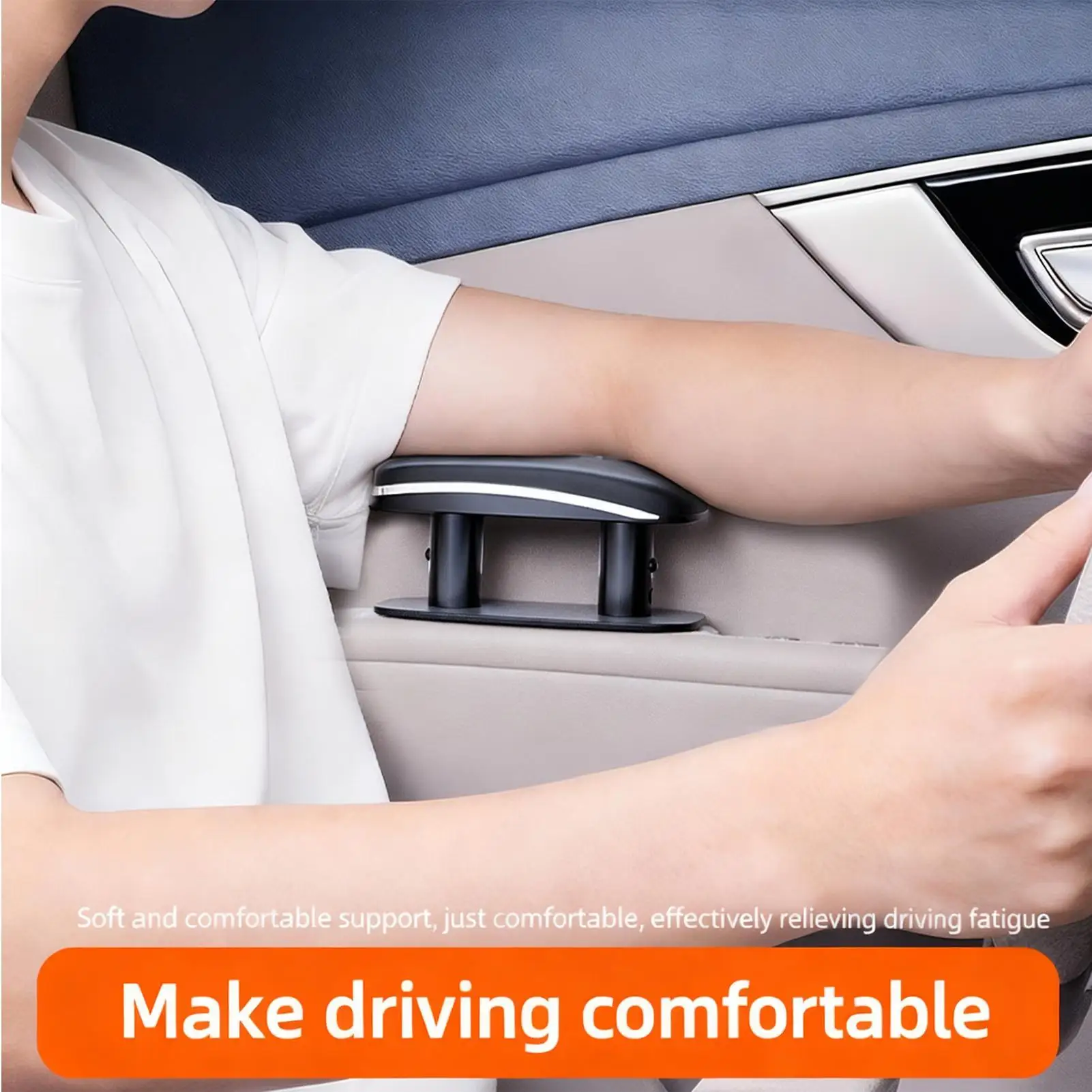 

Car Arm Rest Height Adjustable Elbow Extender Cushion Thickened Driver Armrest Pad for Truck Sedan SUV Vehicle Passenger Daily