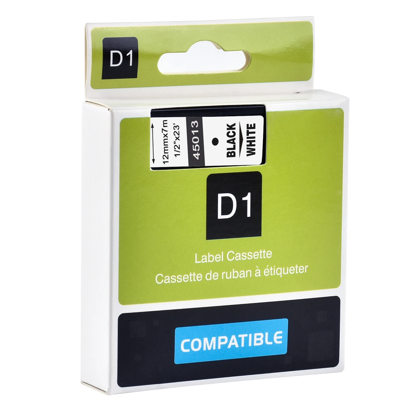 Imagem -04 - para Dymo Labelmanager 160 280 Rhino 5200 d1 210d 12 Milímetros Fita Etiqueta Fita Cassete 50 Pcs 45010 45013 45018 45021 45023 45024