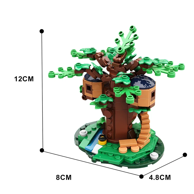 Moc o edifício da casa da árvore blockstree casa construção tijolos idéias de brinquedo tijolos diy brinquedos aniversário juguetes presente de natal para o miúdo