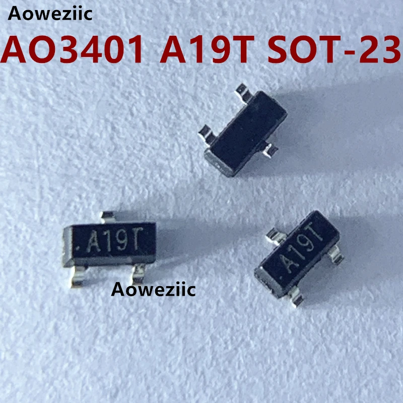 AO3401 A19T 4.2A/30V SOT23 MOS P-channel SMFET brand new