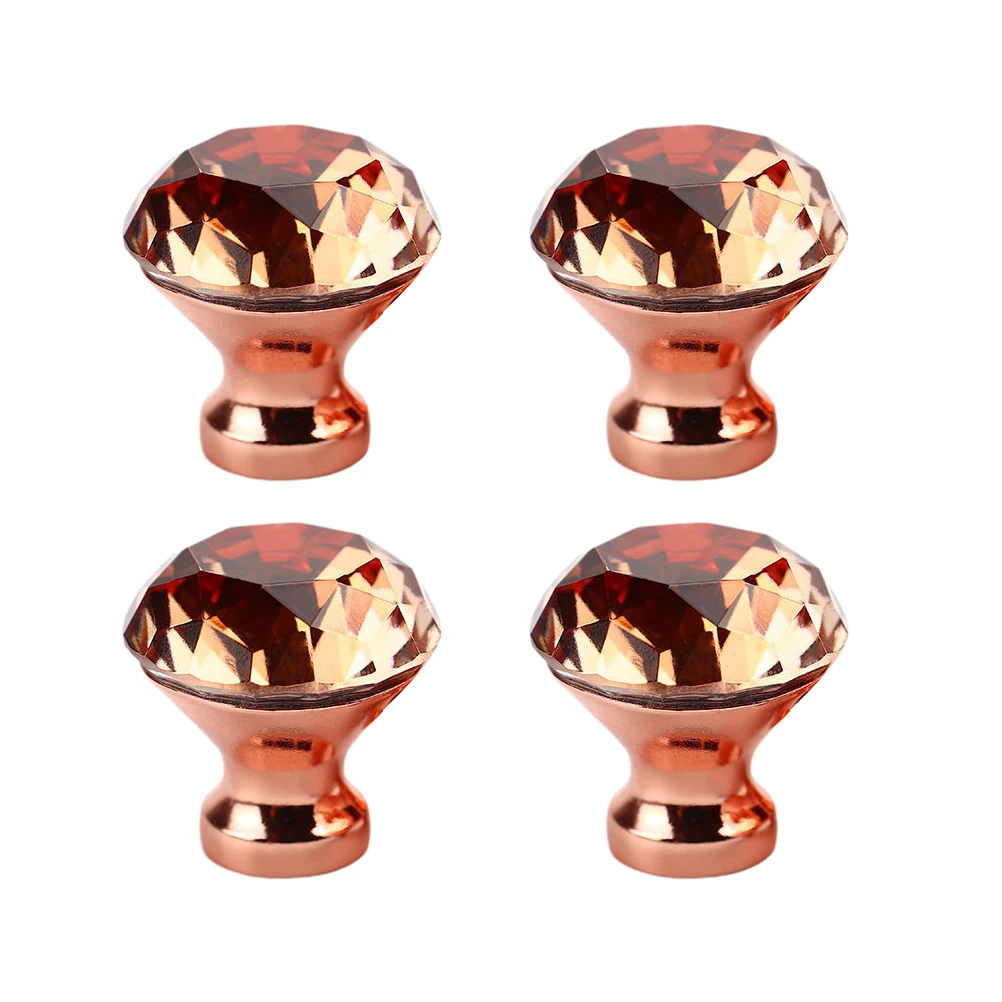 

4 Pcs Handles Furniture Aluminum Alloy Knobs for Drawer Cabinet Door Hardware Drawer Knob Pulls Glass Cupboard