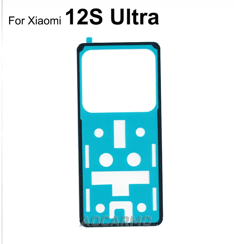 Aocarmo For Xiaomi 12 Pro Mi 12S Ultra Rear Sticker Back Cover Adhesive Back Housing Battery Cover Glue Tape Replacement