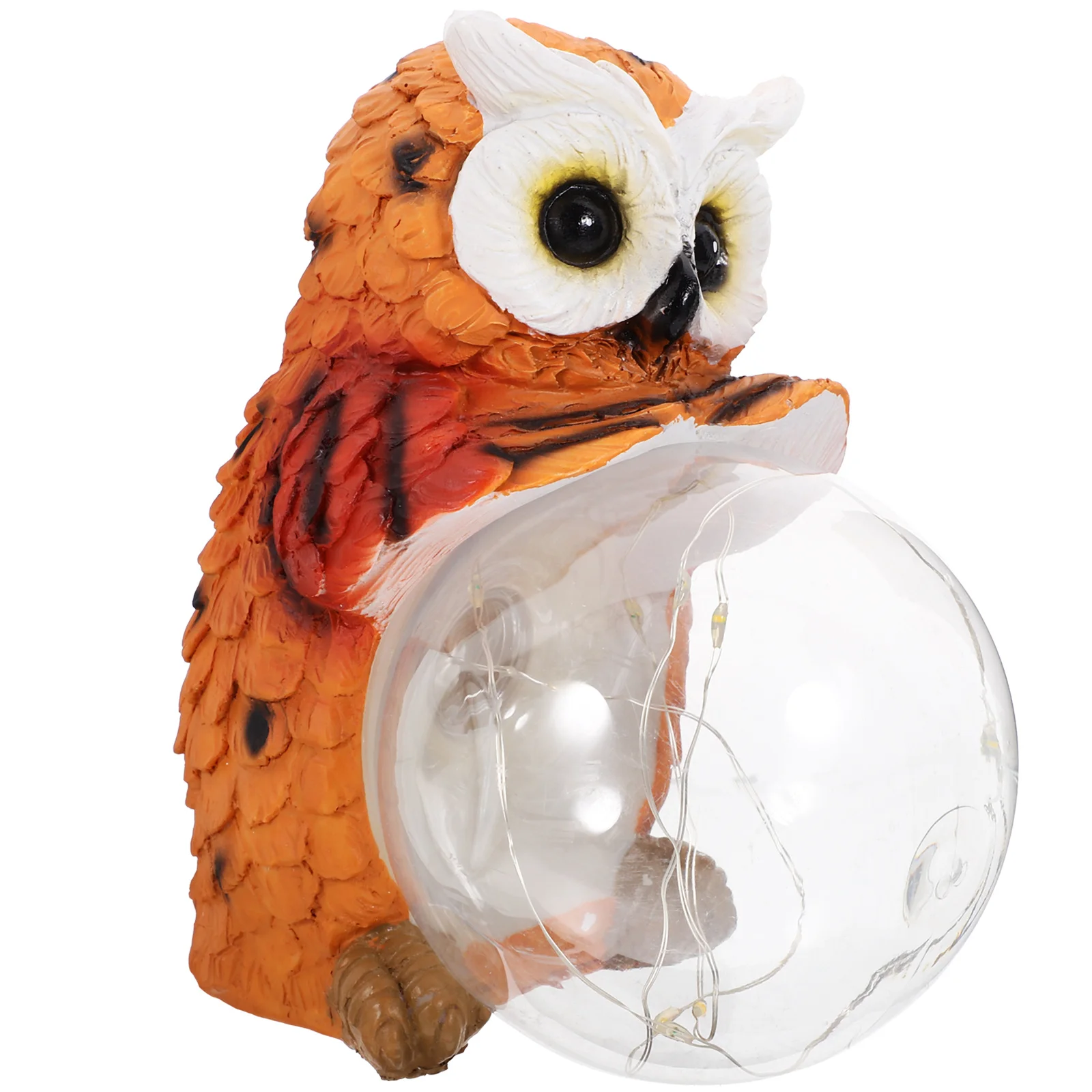 

1pc Owl Holding Lamp Solar Resin Craft Outdoor Garden Light Decor Animal Shaped Adornment Desktop Home Decor Lawn Lamp