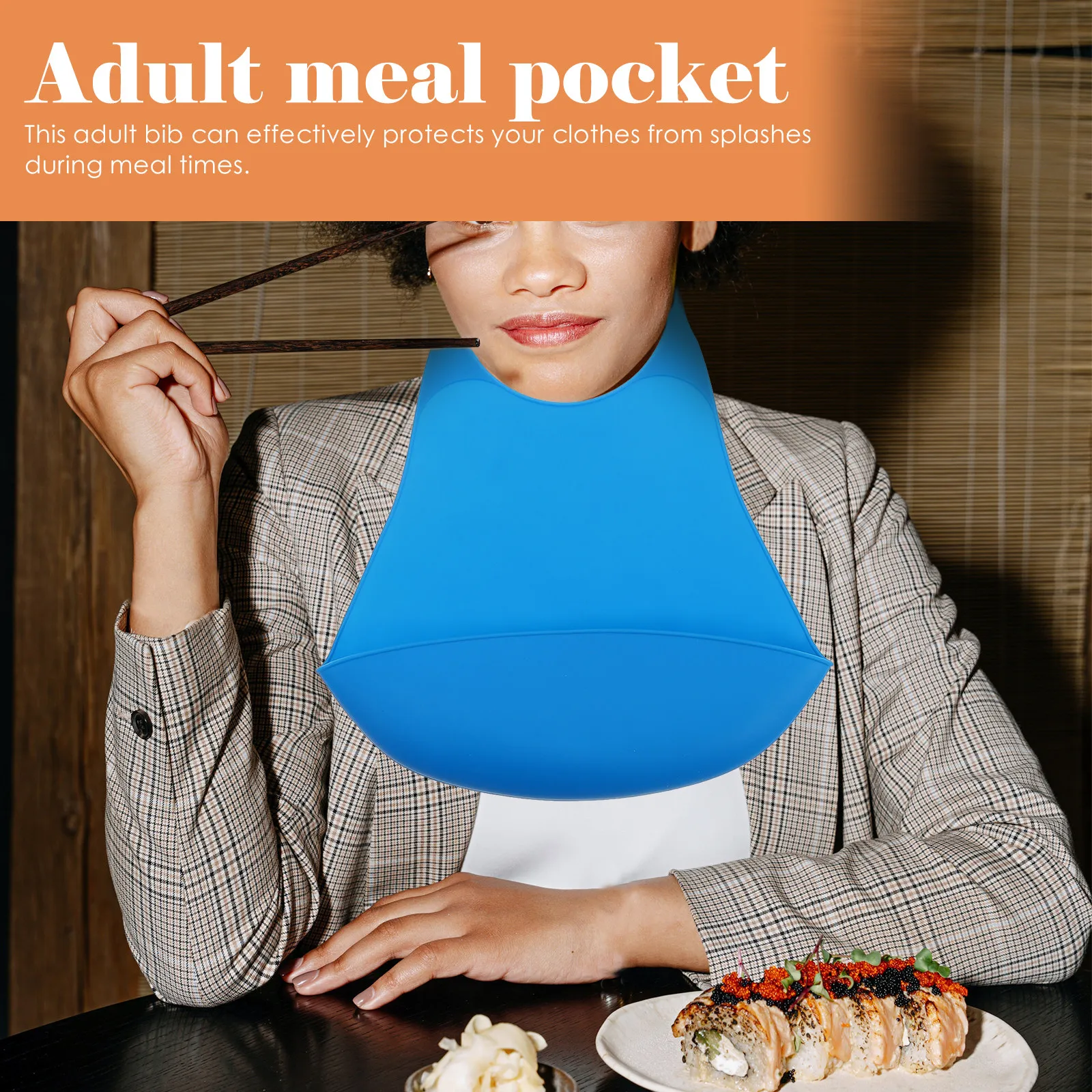 

Силиконовый нагрудник для взрослых, многофункциональный защитный чехол для одежды, легкий, регулируемый, портативный, для пожилых людей, дышащий