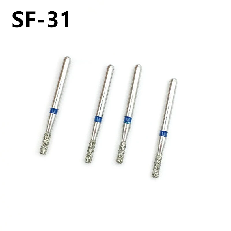 10Pcs Dental Oral Care Diamond Burs FG High Speed Bur Medium for Teeth Polishing 1.6mm Tool SF-31