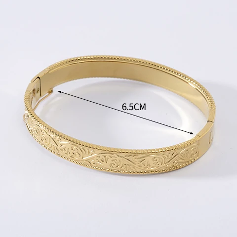 LUIZADA Vintage vergoldetes Armband für Frauen, Edelstahl, Luxus-Armreif für afrikanische Hochzeit, neue exquisite Braut, Verlobung – Detail 16