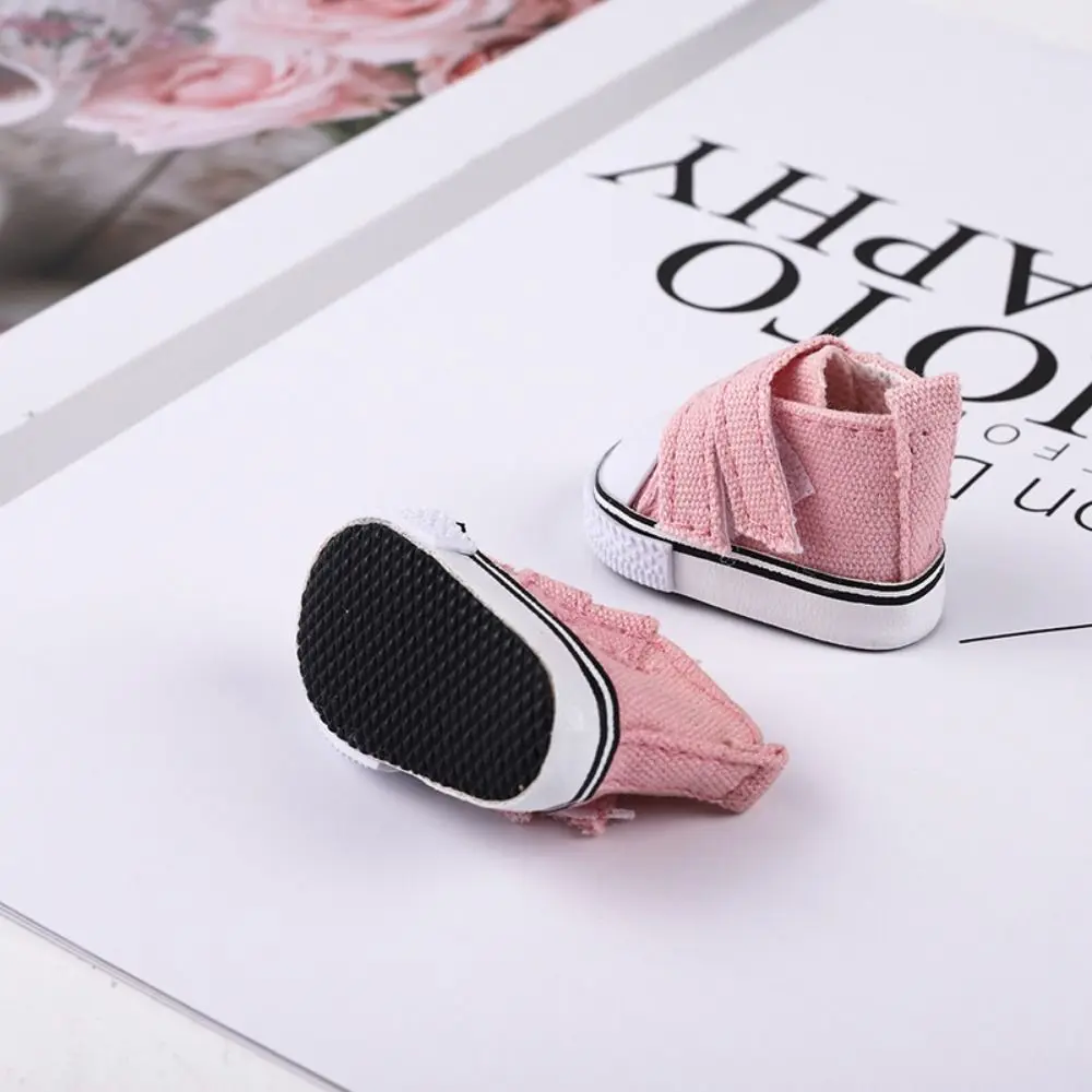 1 Pair Doll Shoes 5cm Length Doll Canvas Shoes DIY Mini Doll Sneakers High Top Colorful 1/6 Scale Mini Sneakers Children Toy